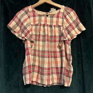 Maeve Plaid Top